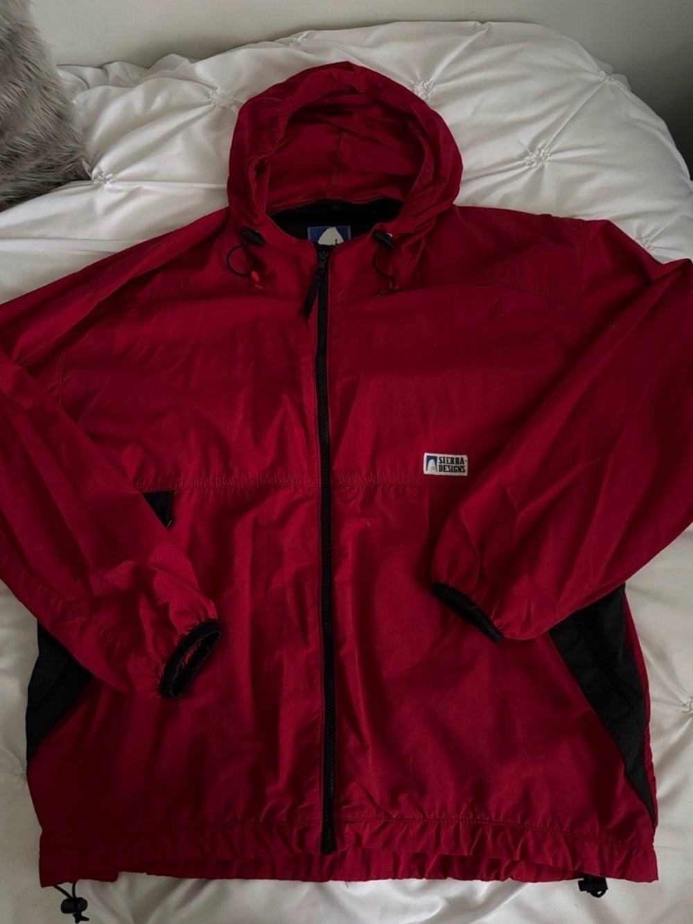 SIERRA DESIGNS - Men's Red Hooded Windbreaker Jacket